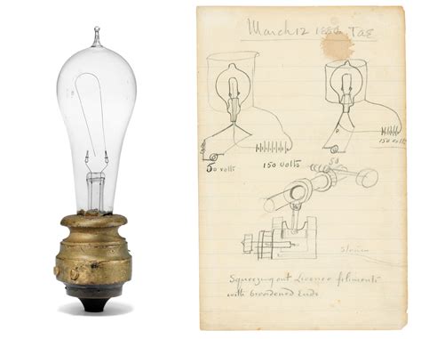 Edison Works On His Lightbulb Thomas Edison 1880 1886 Christies