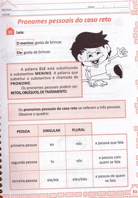 Blog Professor Zezinho Pronomes Do Caso Reto Pronomes Atividade De Portugues Ensino Da Leitura