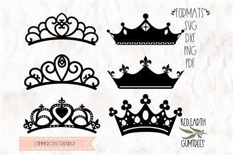 Crown bundle, tiara bundle in SVG, DXF, PNG, EPS, PDF format (131851