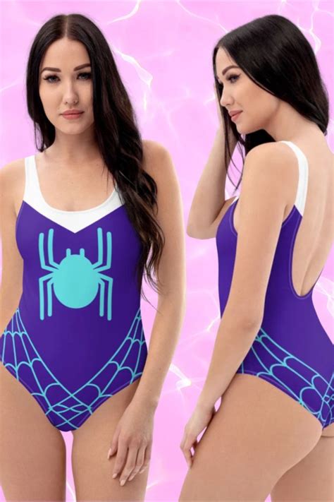 Spider Gwen Stacy Inspired Swimsuit One Piece Flattering Swimsuit