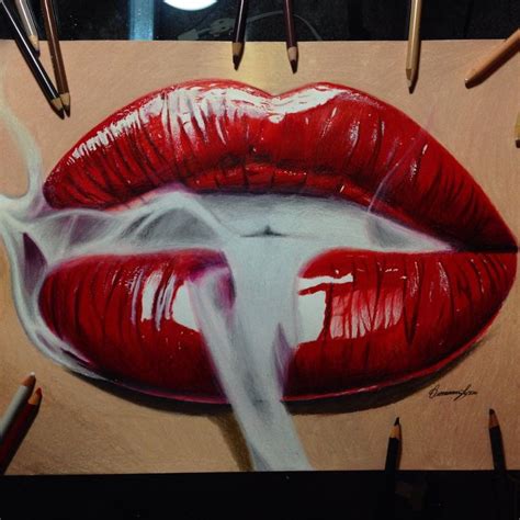 Lip Drawing Using Prismcolor Pencils Art Drawing Art For The