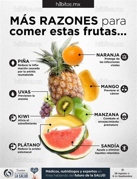 Más razones para comer estas frutas Frutas y verduras beneficios Beneficios de alimentos