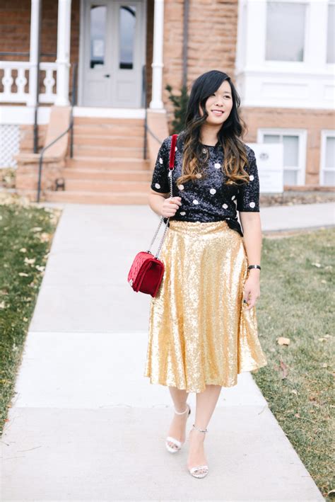 Ways To Style A Sequin Skirt New Years Party Blog Hop Sandyalamode