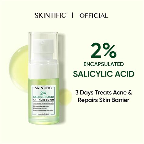 Skintific 2 Salicylic Acid Anti Acne Serum Spot Scars Treatment