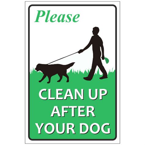 Please Clean Up After Your Dog Sign Dog Fouling Signs Safety Signs