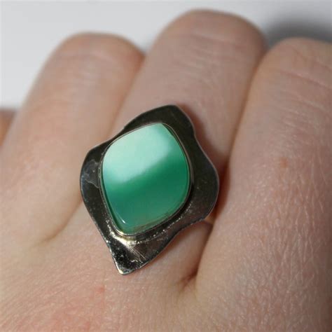 Chrysoprase Ring Etsy