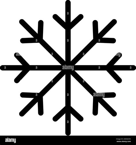 Ice Crystal Silhouette Icon Snow Editable Vector Stock Vector Image