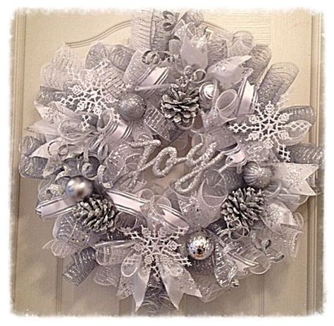 Joy Wreath Snowflake Wreath Wreath Decor Frozen Snowflake White