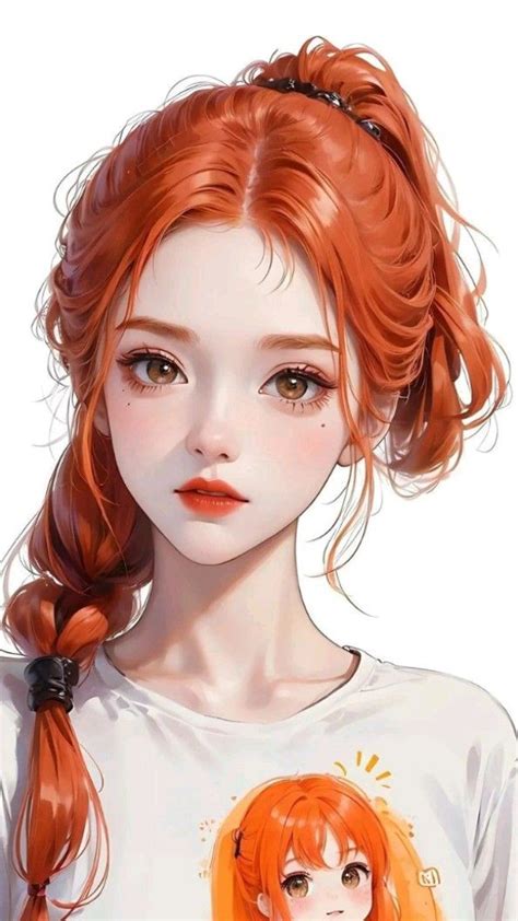 Red Hair Anime Girl Ragazza Anime Design Del Personaggio Personaggi