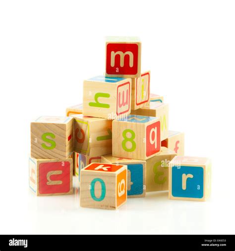 Wooden Toy Cubes With Letters Stock Photo Alamy