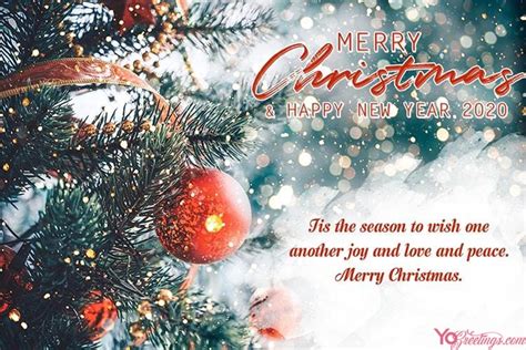 Christmas And New Year 2020 Wishes Card Maker Online Free