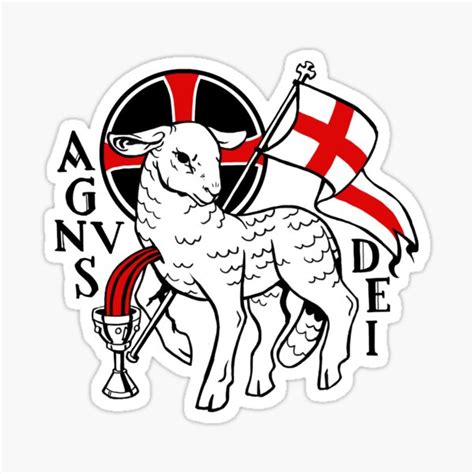 Agnus Dei Lamb Of God Sticker For Sale By Crowkingraven Redbubble