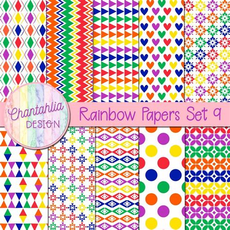 These Free Rainbow Digital Papers Available For Instant Download At