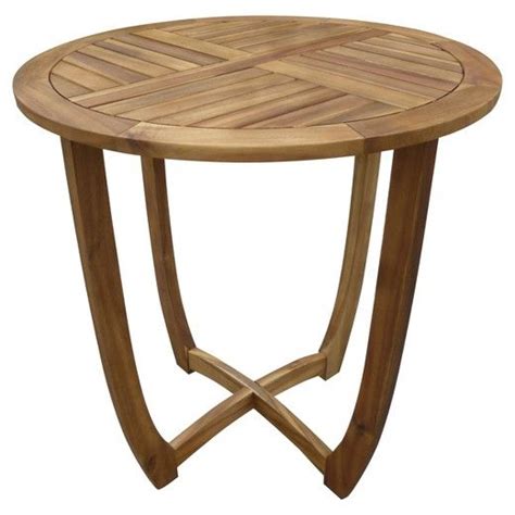 Carina Round Acacia Wood Accent Table Teak Christopher Knight Home