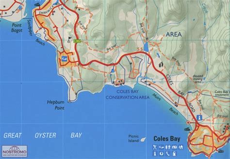 Freycinet National Park Carte De Randonnées Nostromoweb