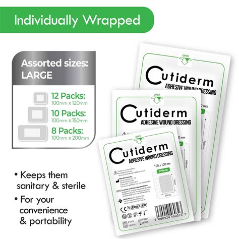 Buy Pack Of 30 Large Cutiderm Assorted Adhesive Sterile Wound Dressings
