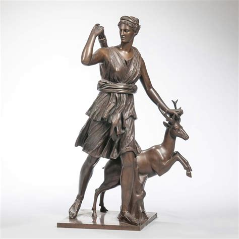 Artemis Statue Bronze Goddess Artemis Bronze Statue Goddess Of Hunt Metal Art Sculpture
