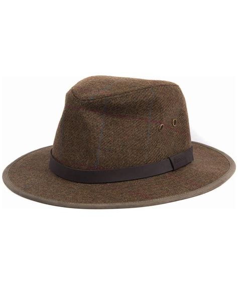 Mens Barbour Country Tweed Bushman Hat