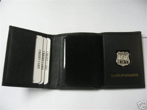 Nypd Mini Shield Pba Tri Fold Leather Wallet 35308367
