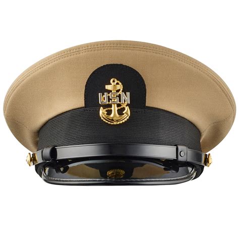 navy e7 cpo combination dress cap khaki p w cover uniform trading