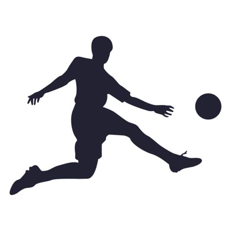 Soccer Player Shooting Silhouette Transparent Png And Svg Vector File