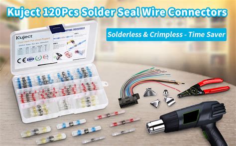 Kuject 120pcs Solder Seal Wire Connectors Self Solder