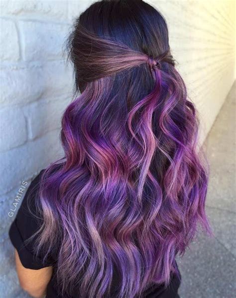 Start applying the dye to your roots, then blend it down towards the roots using your fingers or an applicator brush. 21 Bold and Trendy Dark Purple Hair Color Ideas | Page 2 ...