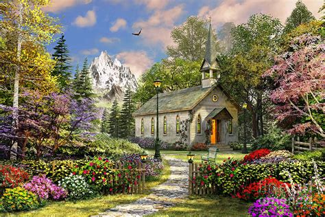 Mountain View Chapel Digital Art By Dominic Davison Pixels