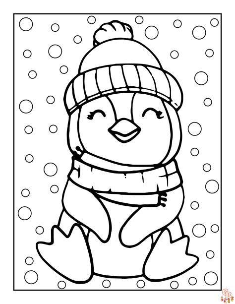 Cute Winter Coloring Pages Printable And Free Coloring For Kids