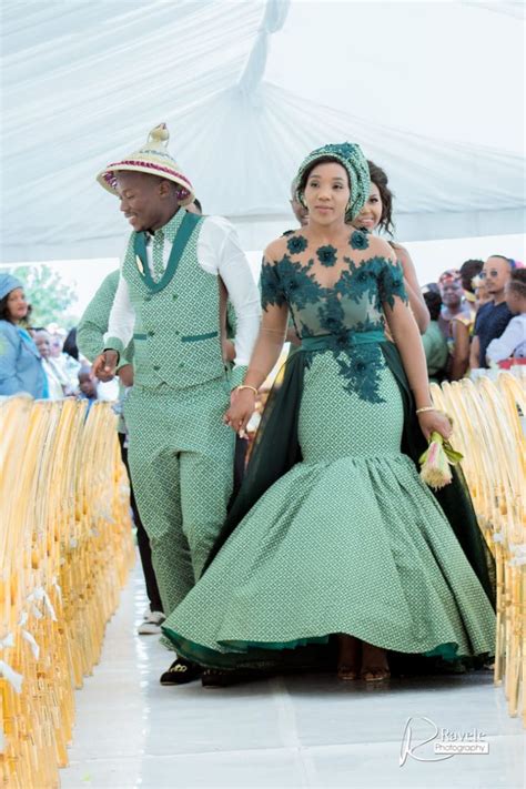 A Gorgeous Wedding With The Bride In Green Shweshwe South African
