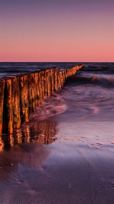 Photography Beach Ocean Sand Sunset Horizon Nature 750x1334 Phone