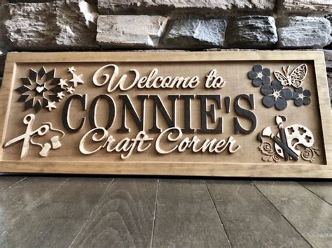 Craft Room Sign Scrapbook Corner Personalized Quilting Room Etsy