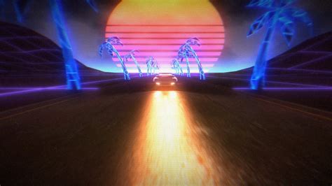 New Retro Wave Synthwave 1980s Neon Car Retro Games Wallpaper And
