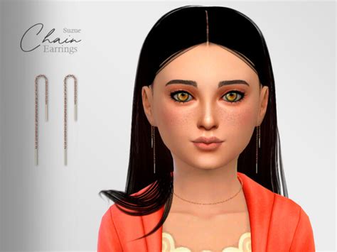 Chain Earrings Child By Suzue At Tsr Sims 4 Updates