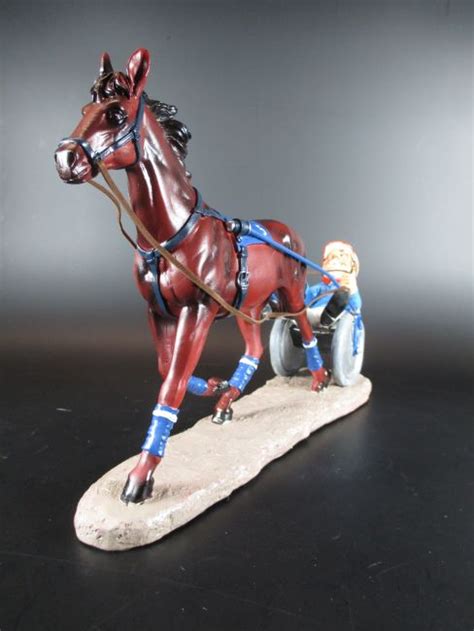Trotter With Sulky Tab Horse Figurine Equestrian Sports 30 Cm New Ebay
