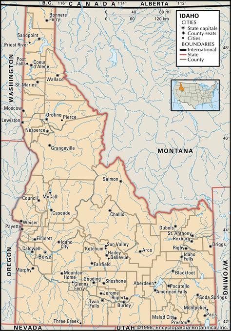 Map Idaho Boise Share Map