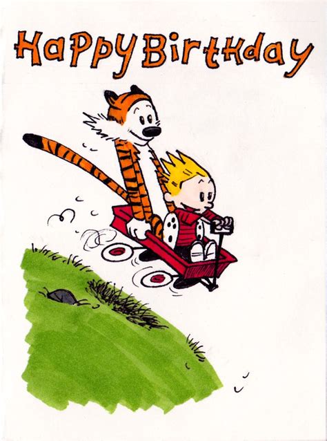 Calvin And Hobbes Happy Birthday Vintage Happy Birthday Card