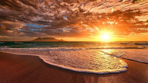 Tapety Zdjęcia Morze Zachód Słońca Lato Plaża