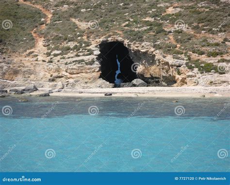 Blue Lagoon Cave Stock Photo Image Of Gozo Summer Deep 7727120