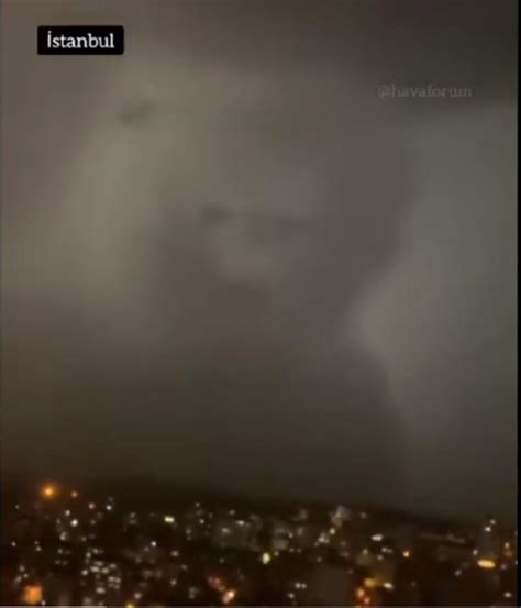 İstanbul da insan silüetinde bulut oluştu herkes Nikola Tesla ya