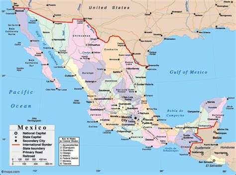 Mapas De Mexico Con Nombres Ciudades Estados Capitales Carreteras