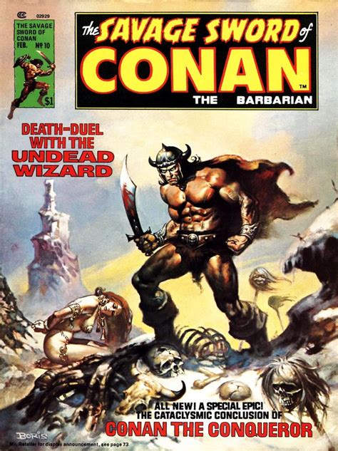 The Savage Sword Of Conan The Barbarian Cover By Boris Vallejo 1976