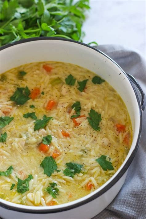 One Pot Chicken Orzo Soup View Master Healthy Recipes