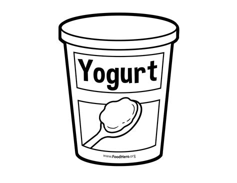 Yogurt Coloring Pages