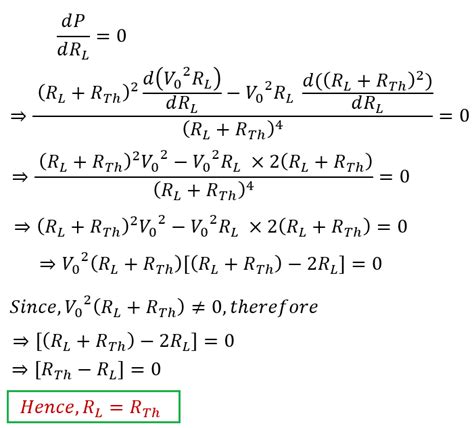 Maximum Power Transfer Theorem Electrical Concepts