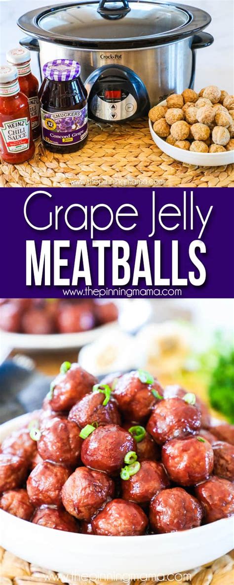 Using clean hands, mix all the ingredients and form 24. The BEST Crock Pot Grape Jelly Meatballs - Appetizer Recipe