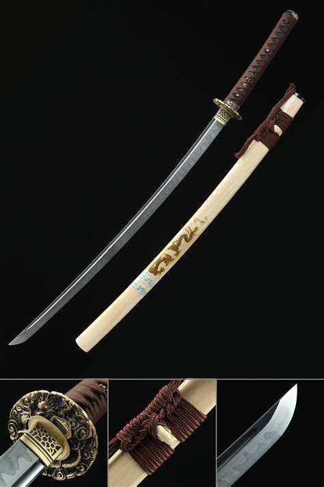 Dragon Katana Japanese Katana Sword T10 Folded Clay Tempered Steel
