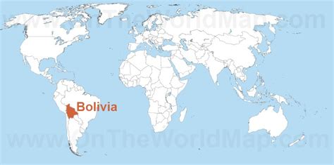 La paz is bolivia's 3rd most populous city and considered to be the highest administrative capital of the world at 11,910 feet above sea level. Bolivia on the World Map | Bolivia on the South America Map