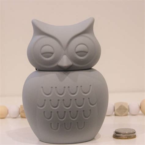 Owl Silicone Money Box In Various Colours By Norse Folk