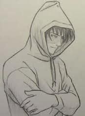 Learn how to draw hoodie pictures using these outlines or print just for coloring. guy in hoodie drawing - Google Search | Anime drawings sketches, Art sketches, Art drawings